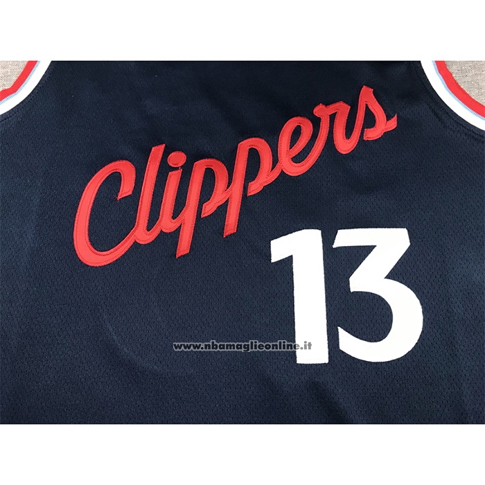 Maglia Los Angeles Clippers Paul George #13 Icon 2024-25 Blu